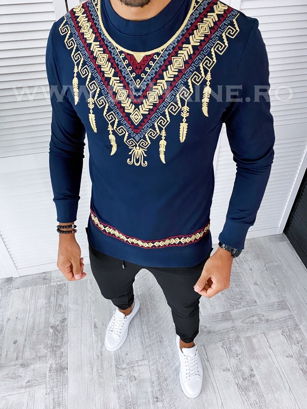 Bluza barbati bleumarin slim fit 2586 n5-4